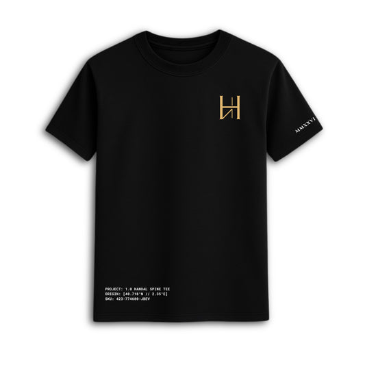 1.0 Handal Spine Tee | Onyx